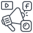 Marketing-Drehscheibe icon